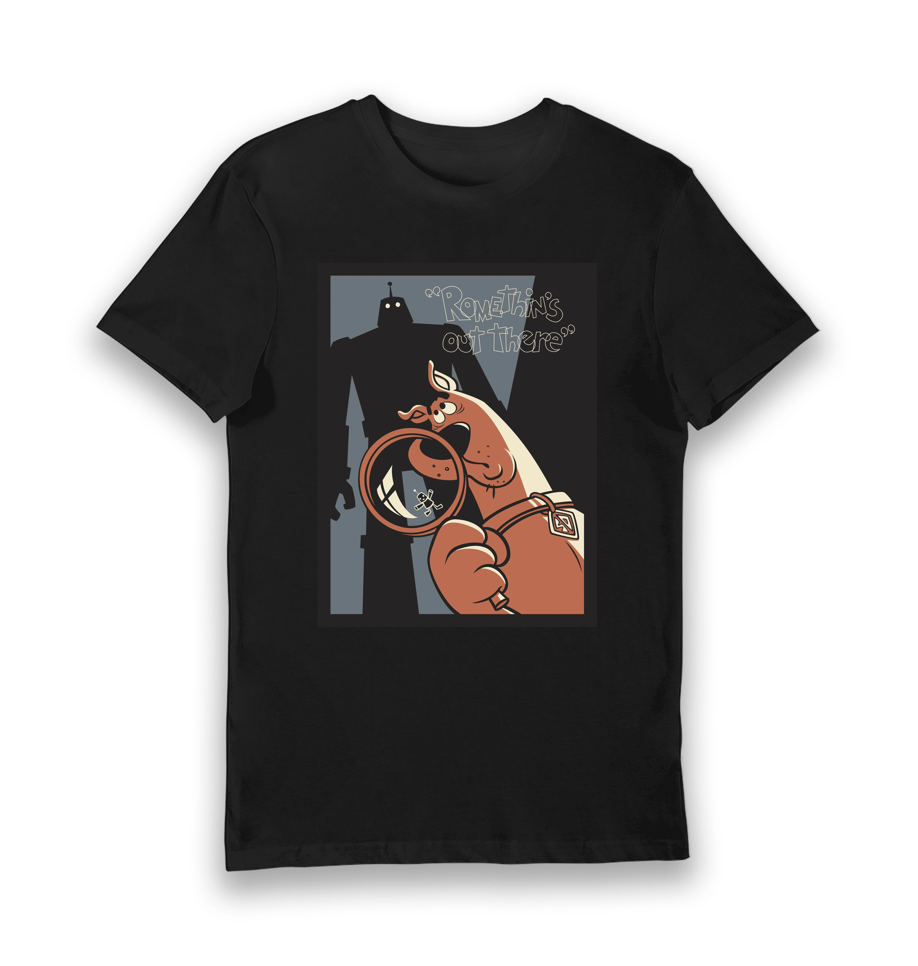 Black Printed T-shirt Front