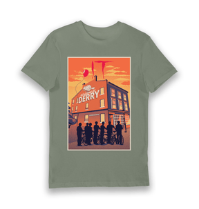 Khaki Printed T-shirt Front