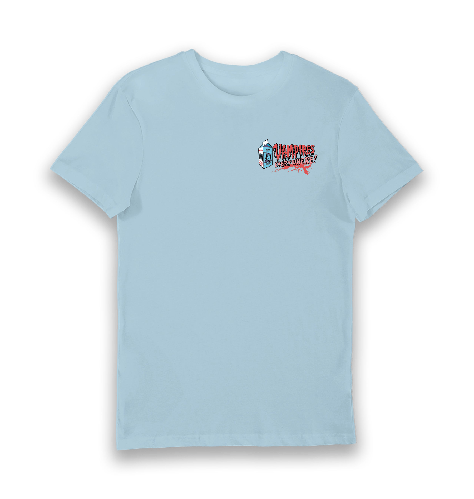 Light Blue Printed T-shirt Front