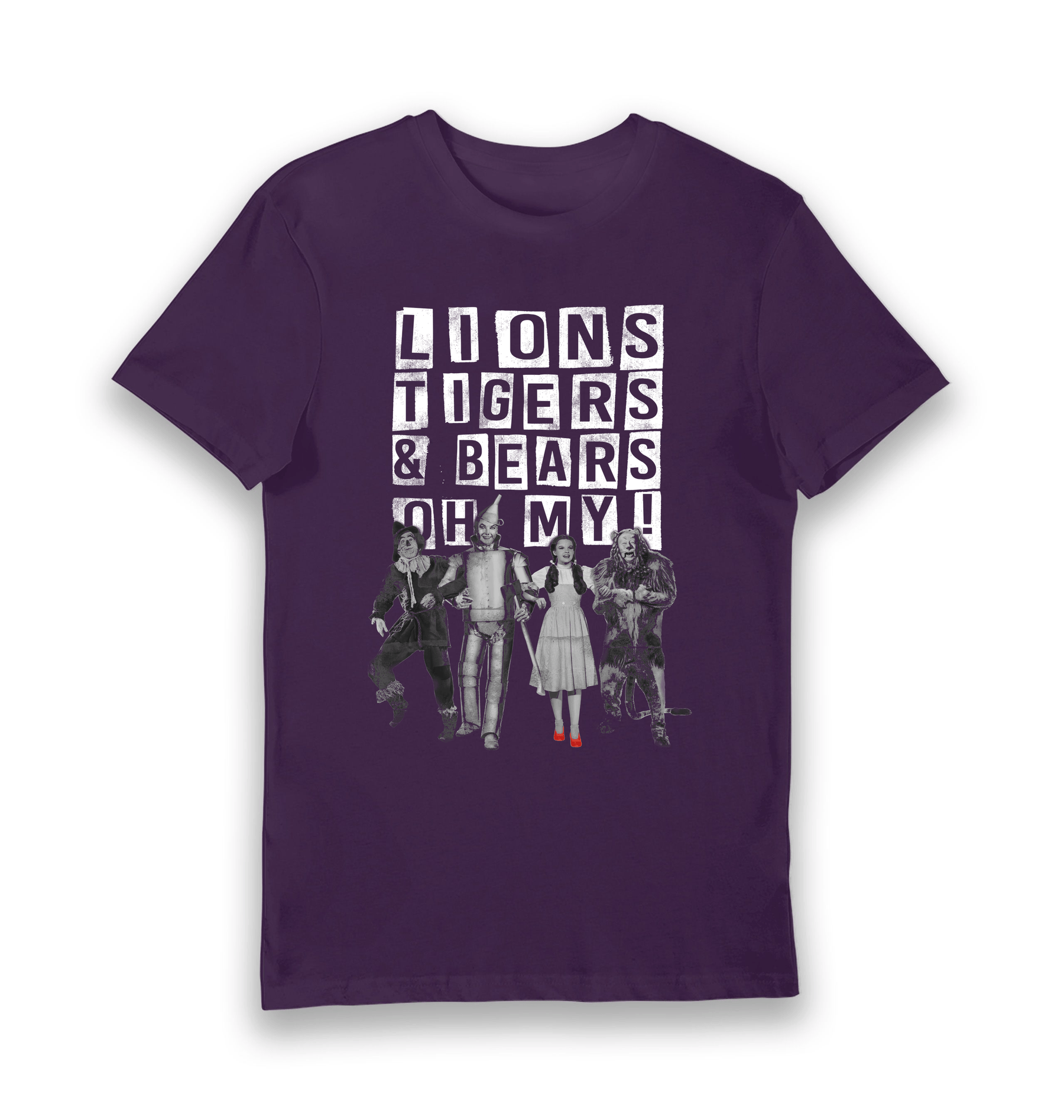 Purple Printed T-shirt Front