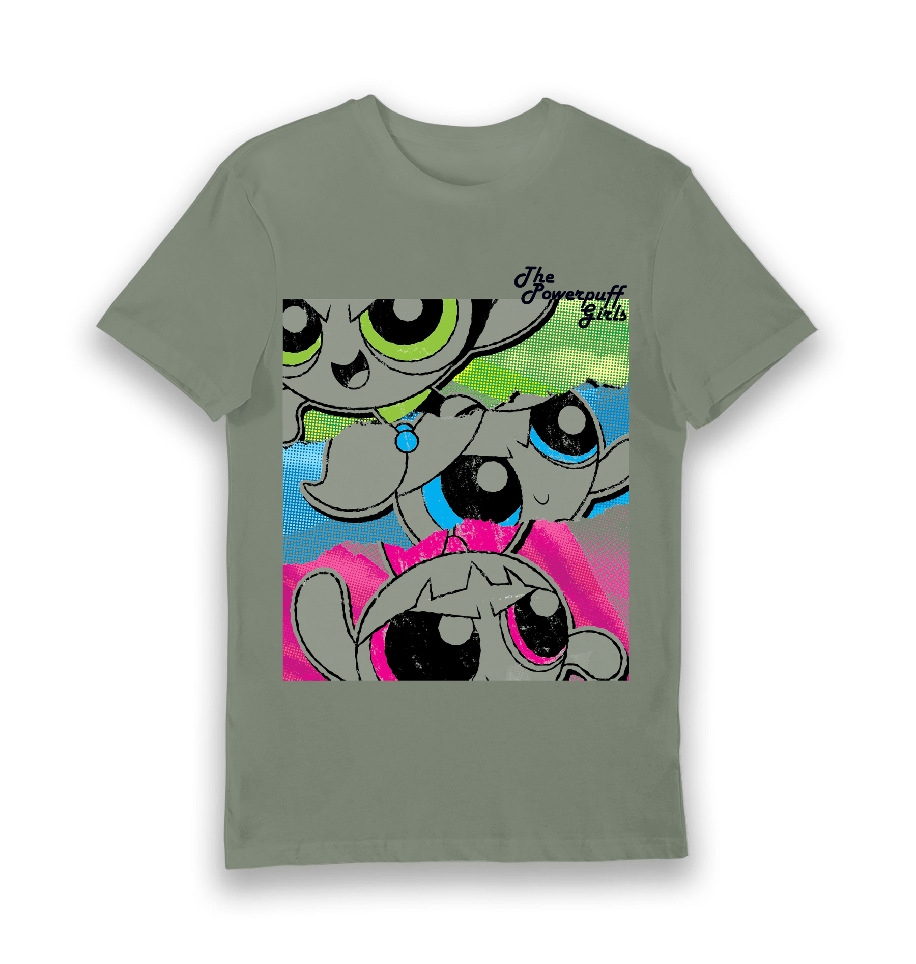 Khaki Printed T-shirt Front