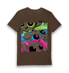 Brown Printed T-shirt Front