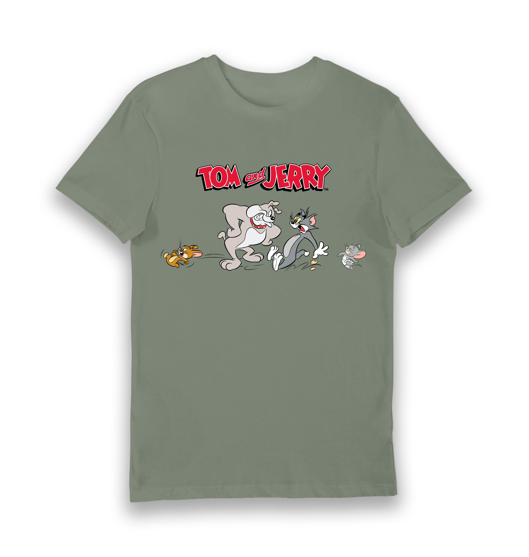 Khaki Printed T-shirt Front