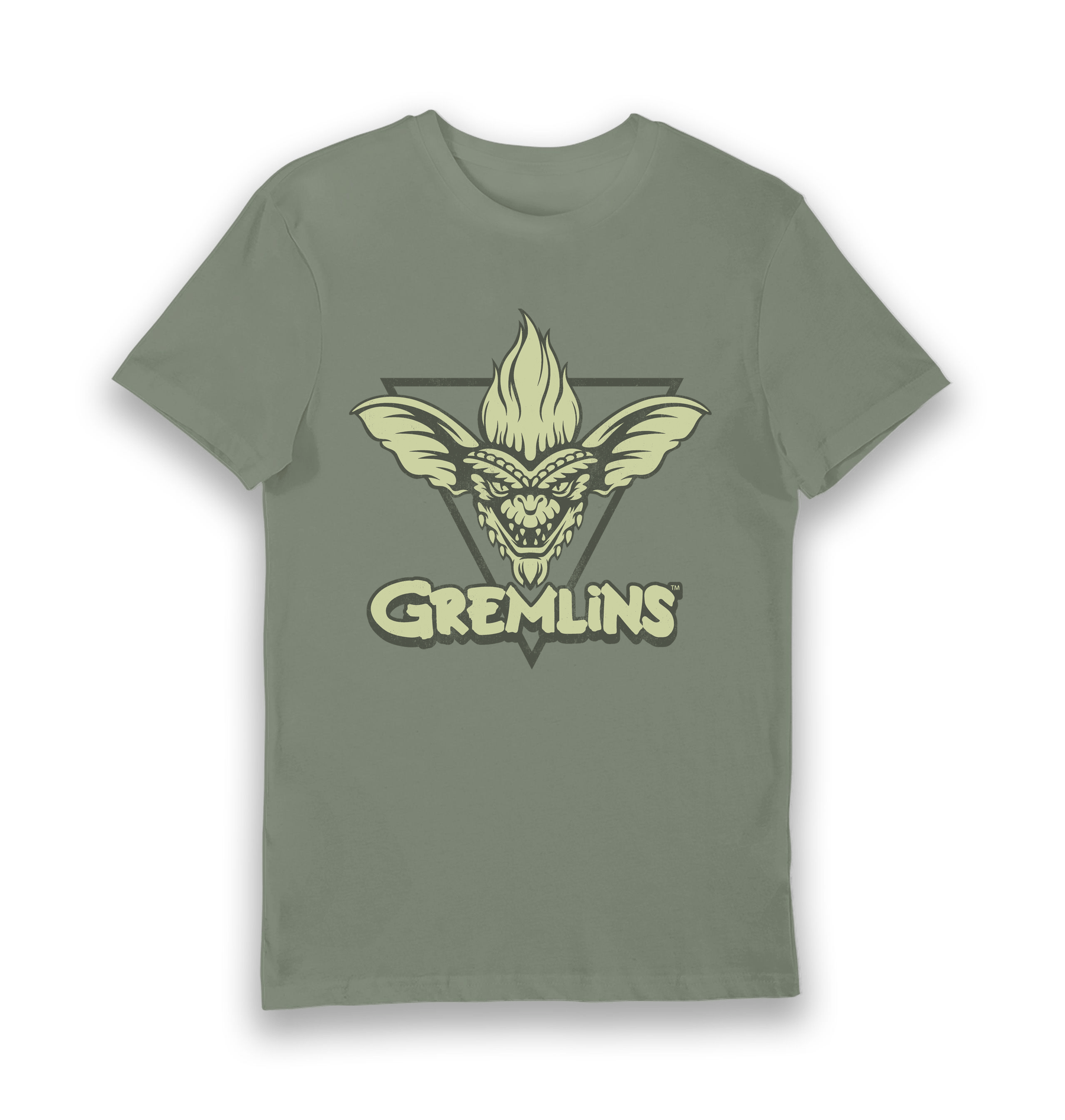 Khaki Printed T-shirt Front