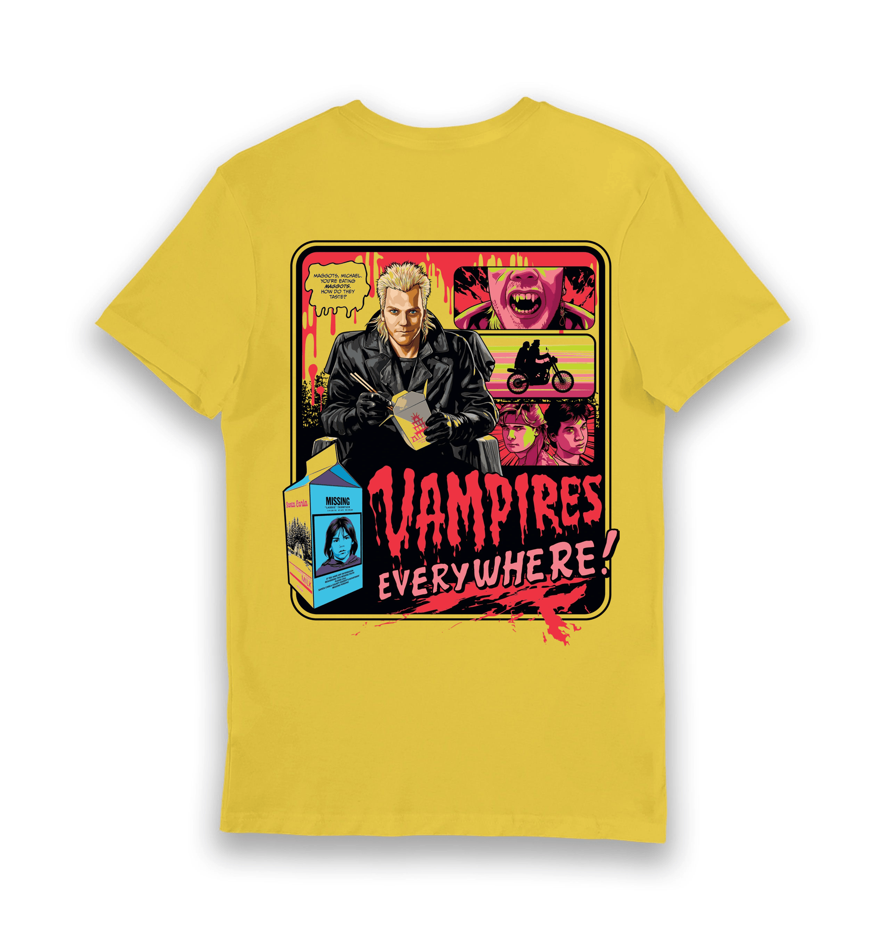 Yellow Printed T-shirt Back