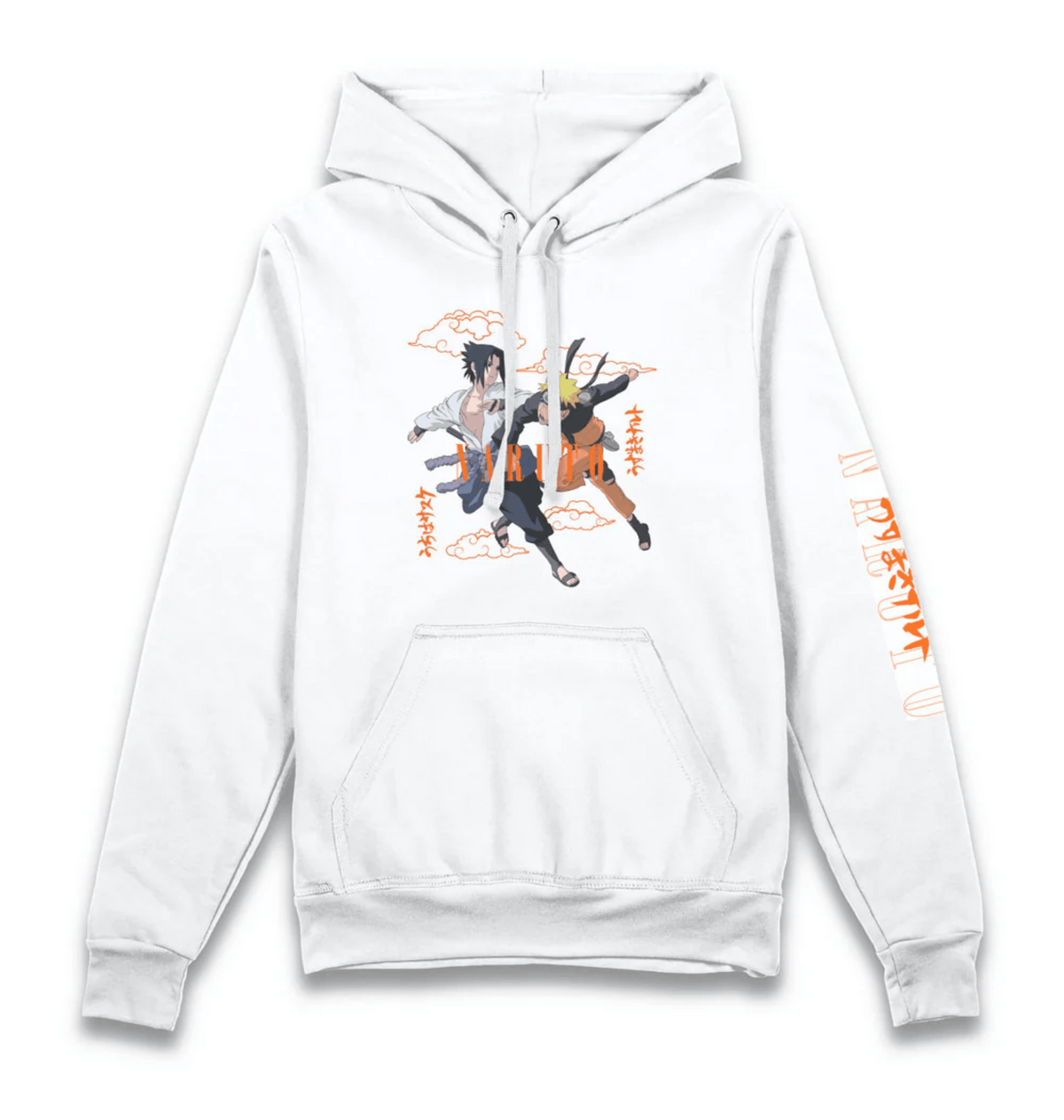 White Printed Hoody Front