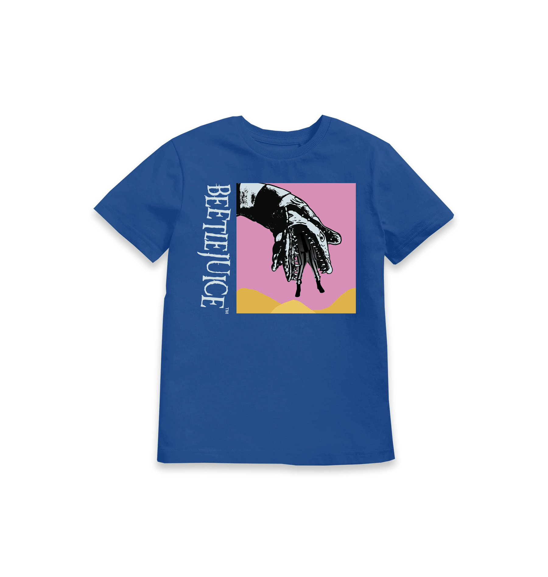 Blue Printed Kids T-Shirt Front