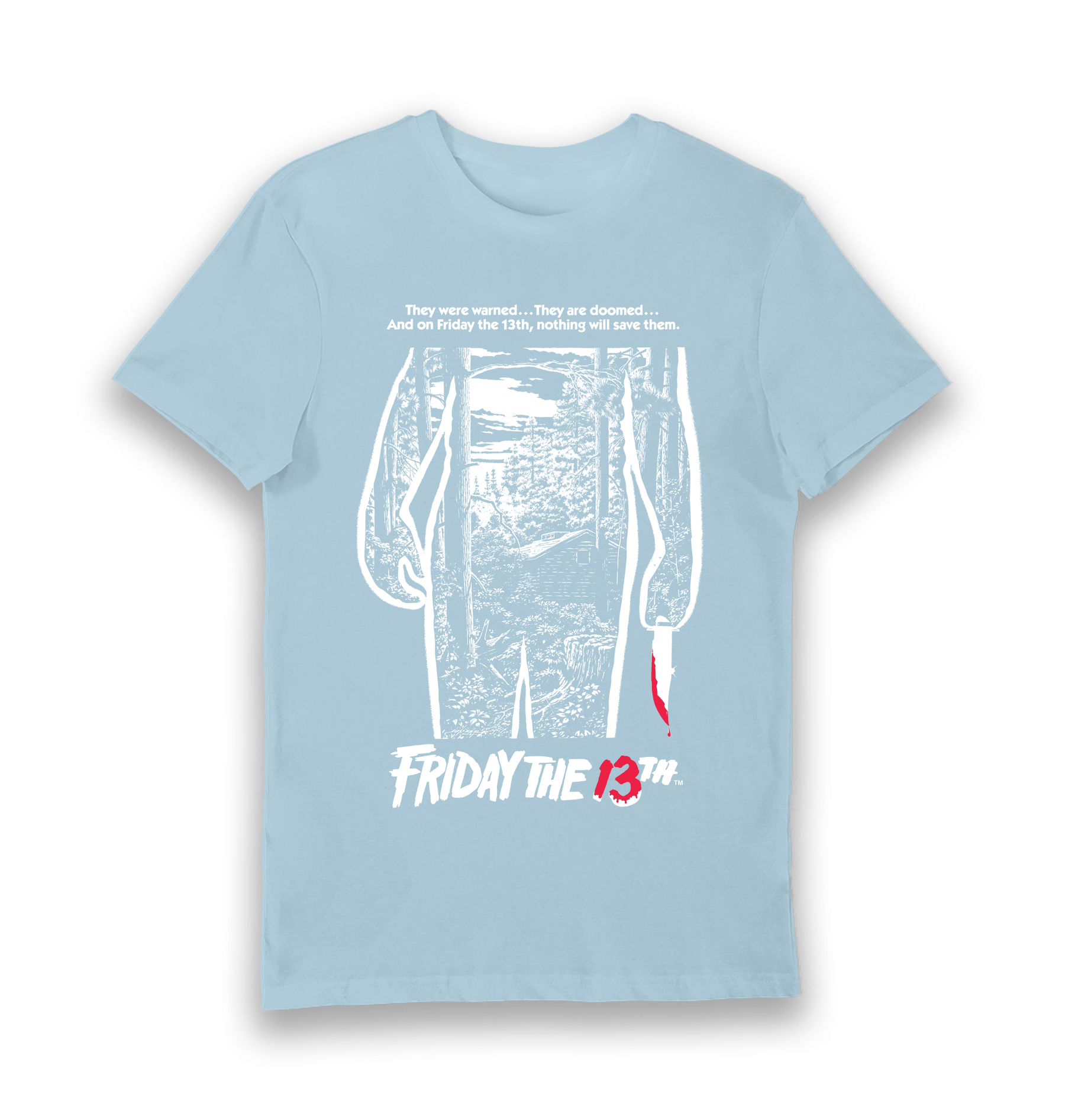Light Blue Printed T-shirt Front
