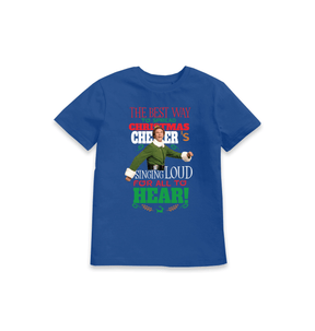 Blue Printed Kids T-Shirt Front