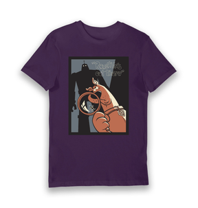 Purple Printed T-shirt Front