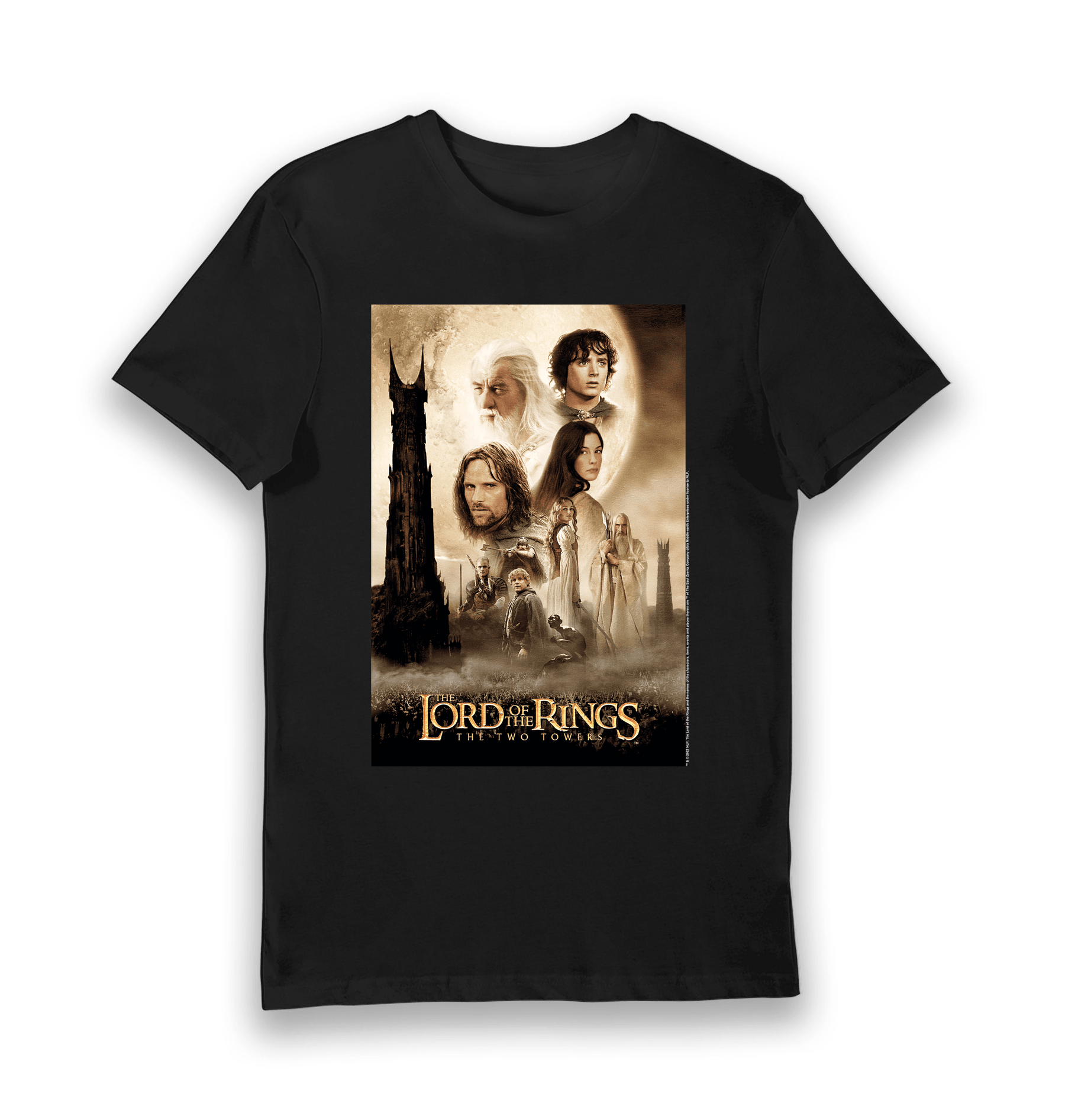 Black Printed T-shirt Front