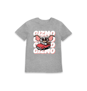 Grey Marl Printed Kids T-Shirt Front