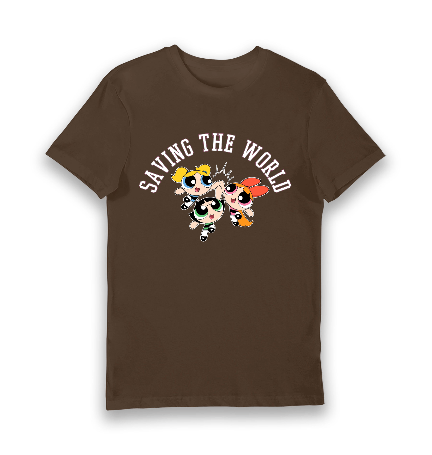 Brown Printed T-shirt Front