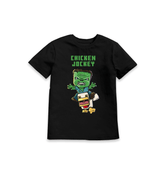 Black Printed Kids T-Shirt Front