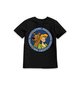 Black Printed Kids T-Shirt Front