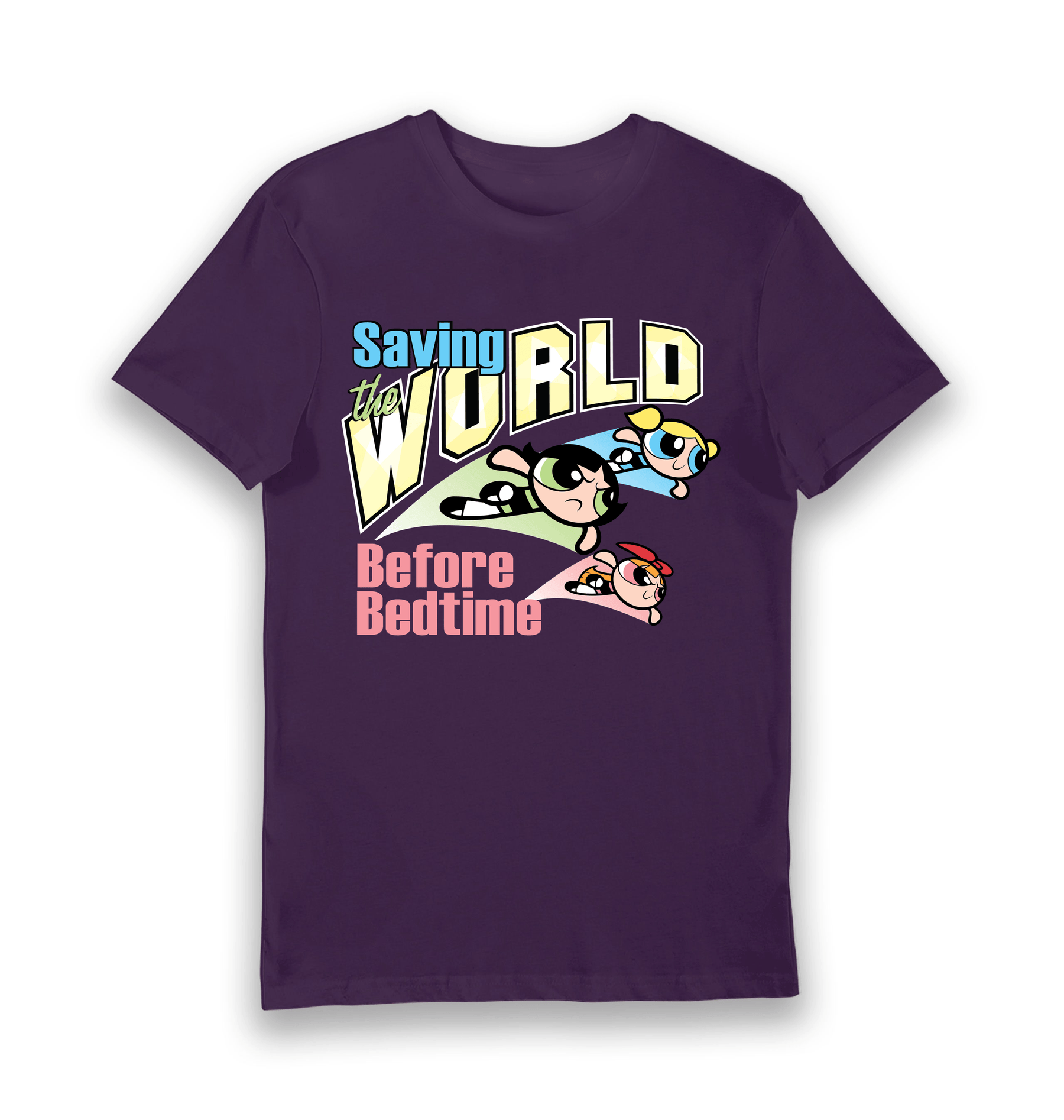 Purple Printed T-shirt Front