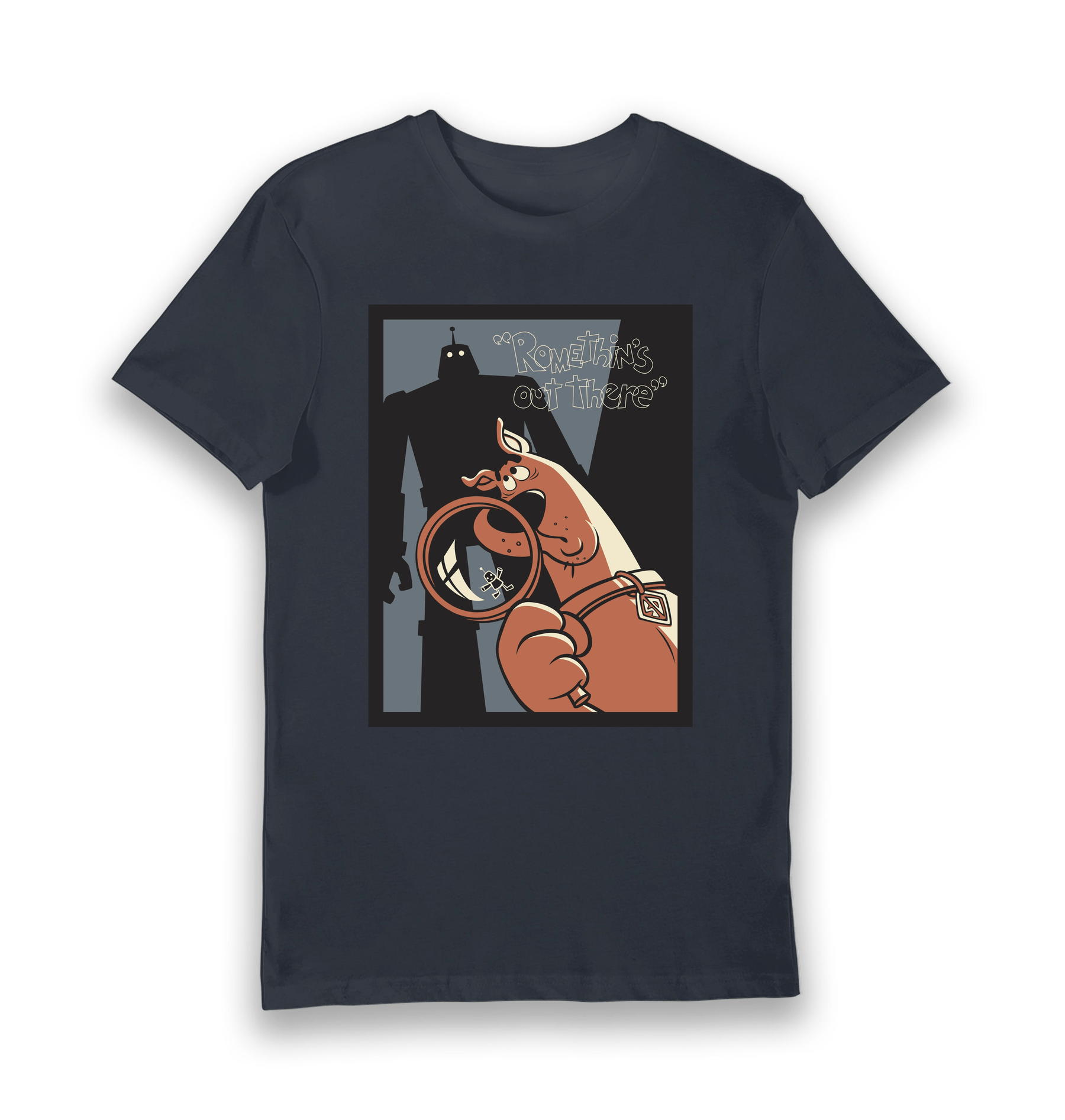 Navy Printed T-shirt Front