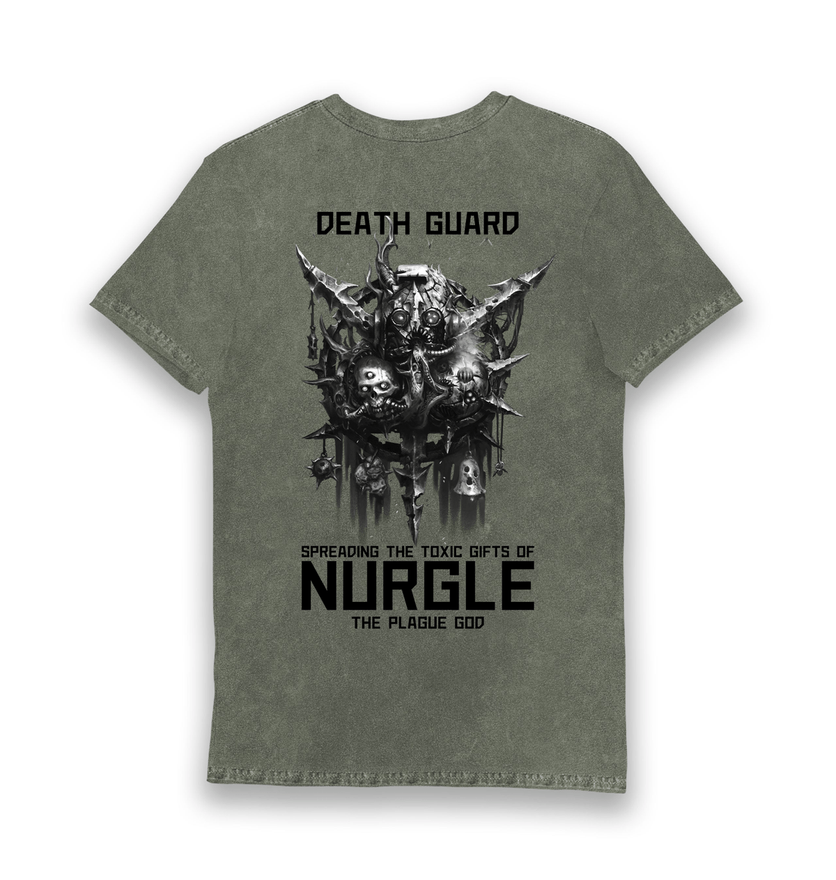 Vintage Green Printed T-shirt Back