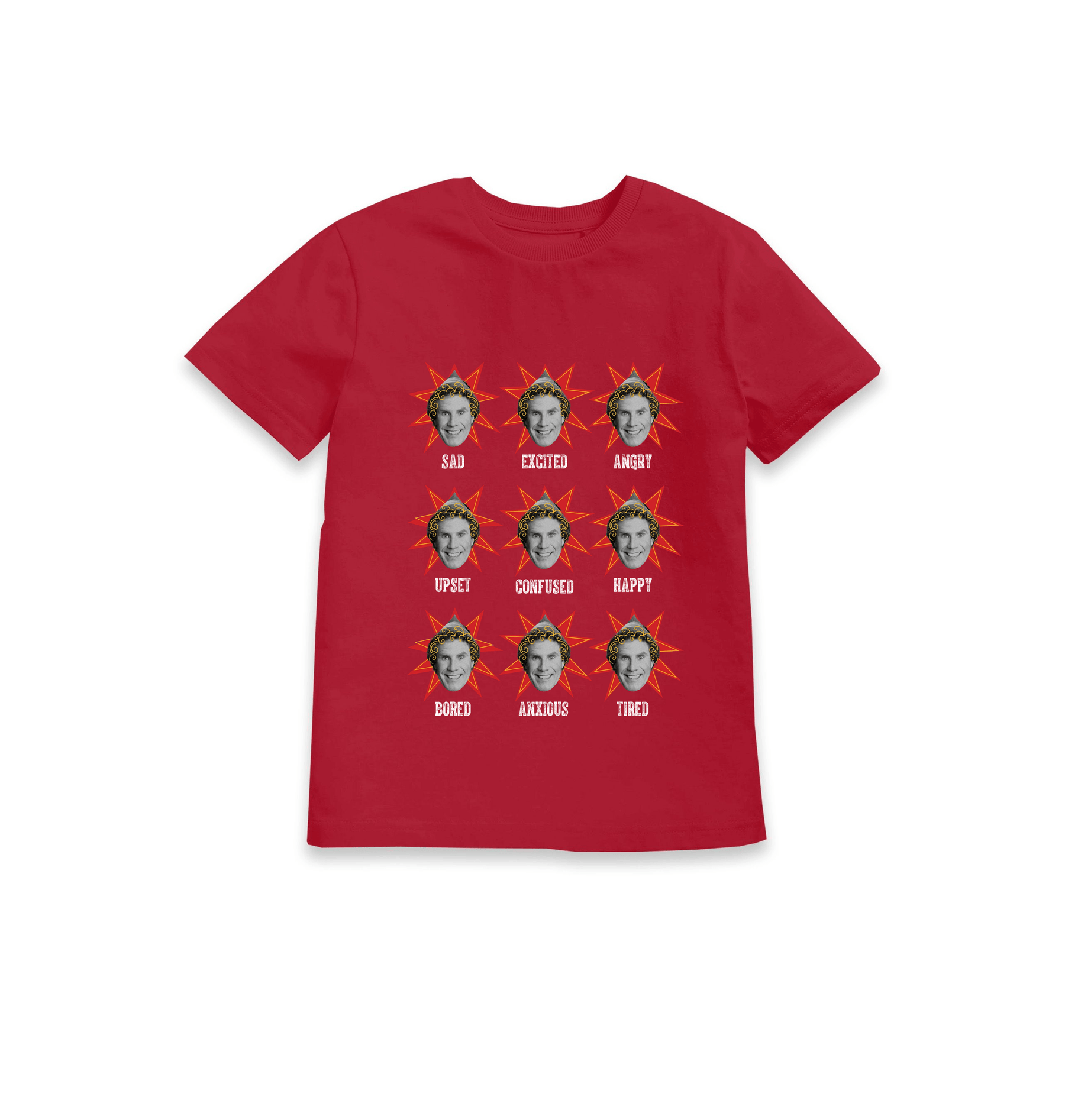 Red Printed Kids T-Shirt Front