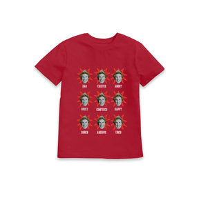 Red Printed Kids T-Shirt Front
