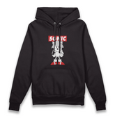 Black Printed Hoody Front