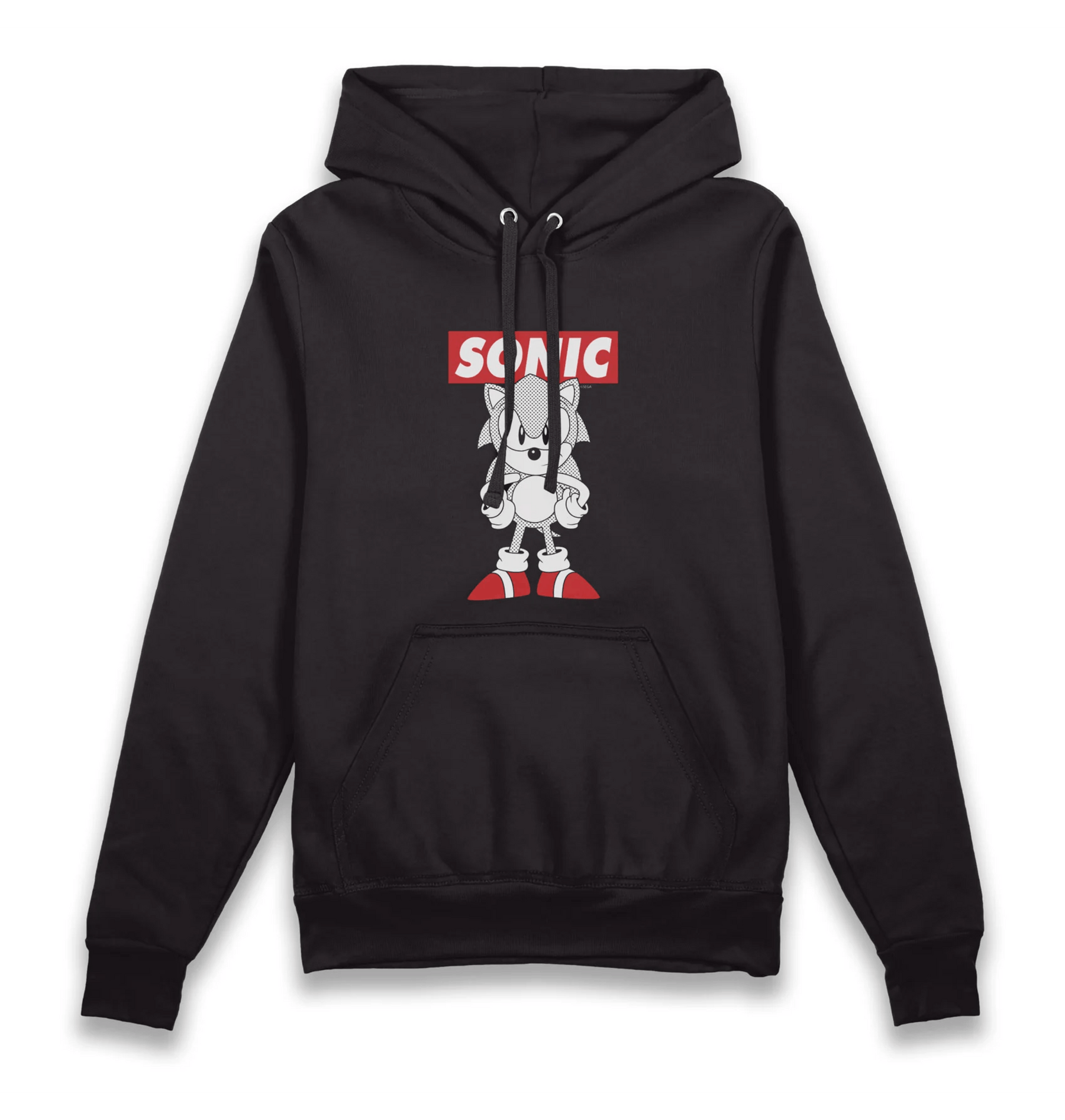 Black Printed Hoody Front