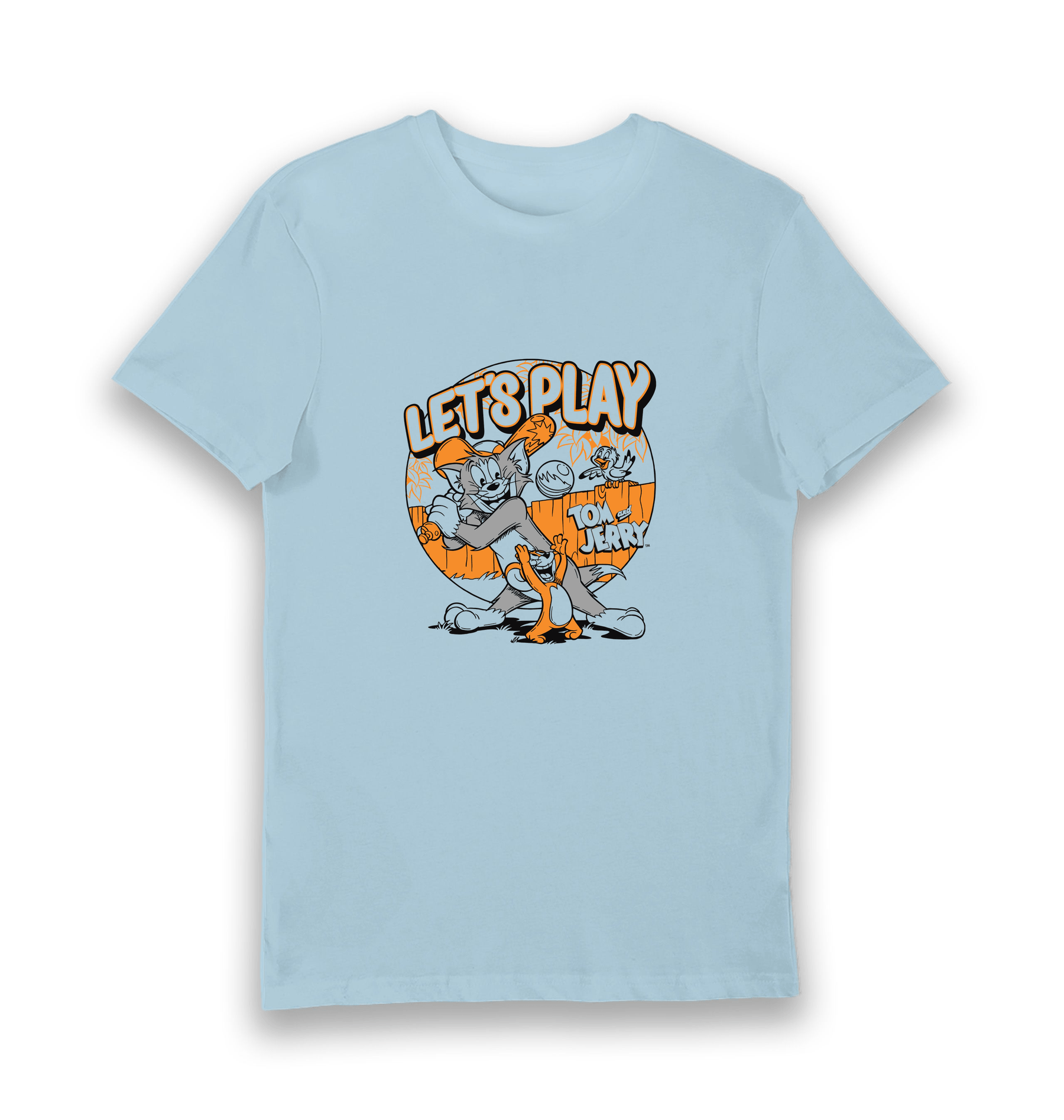 Light Blue Printed T-shirt Front