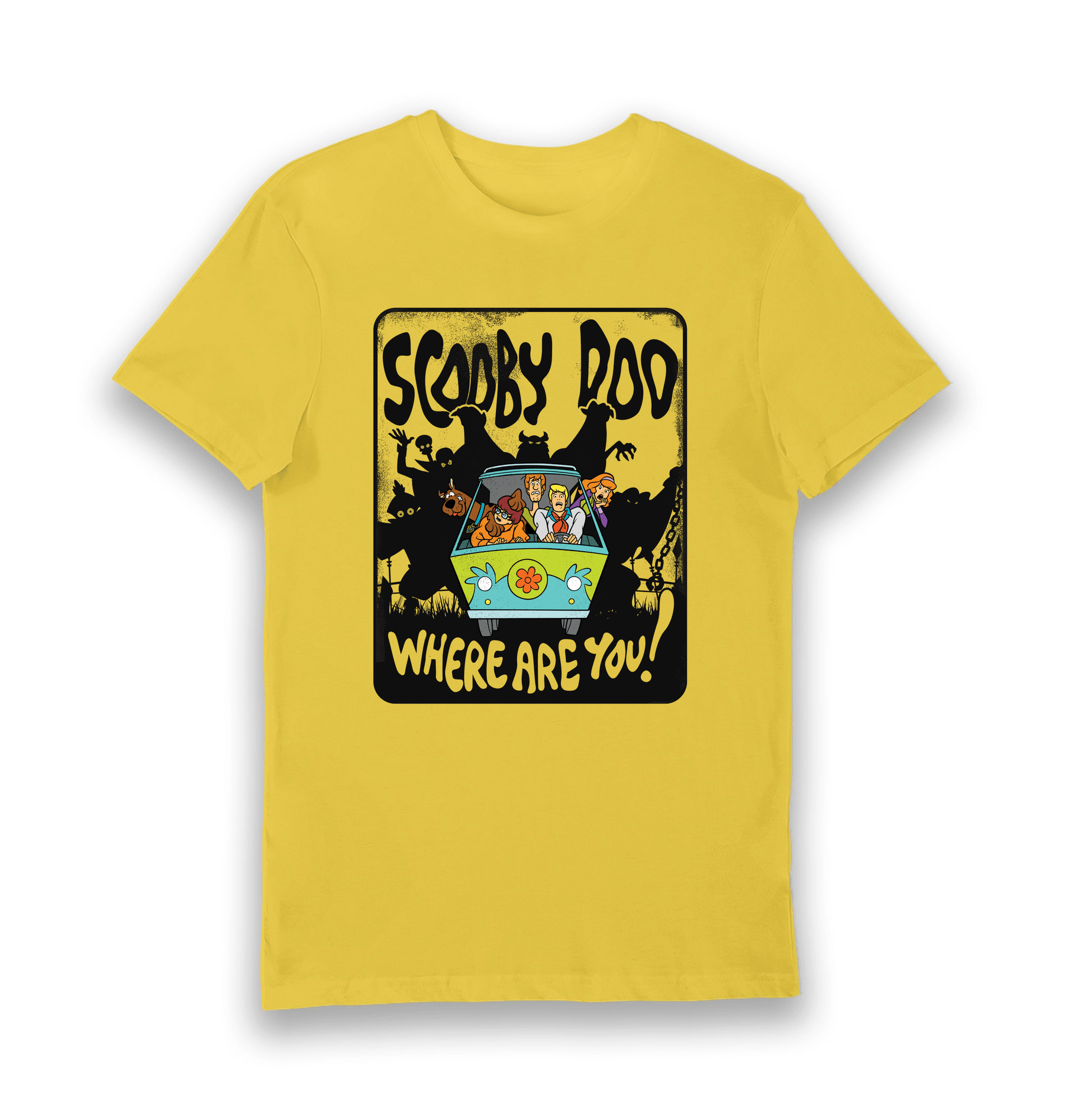 Yellow Printed T-shirt Front