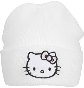 White Beanie Front