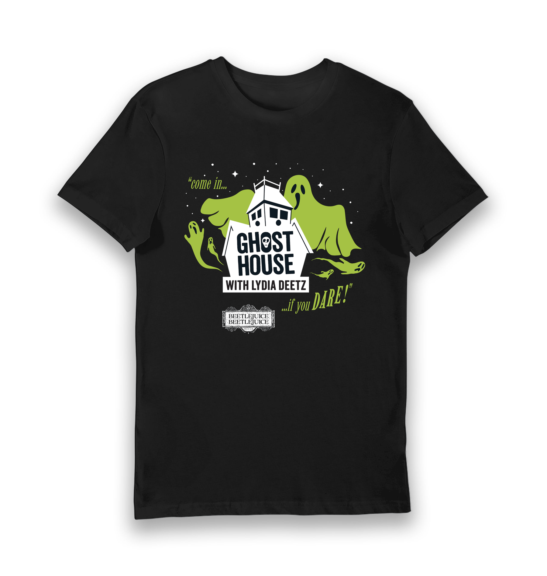 Black Printed T-shirt Front