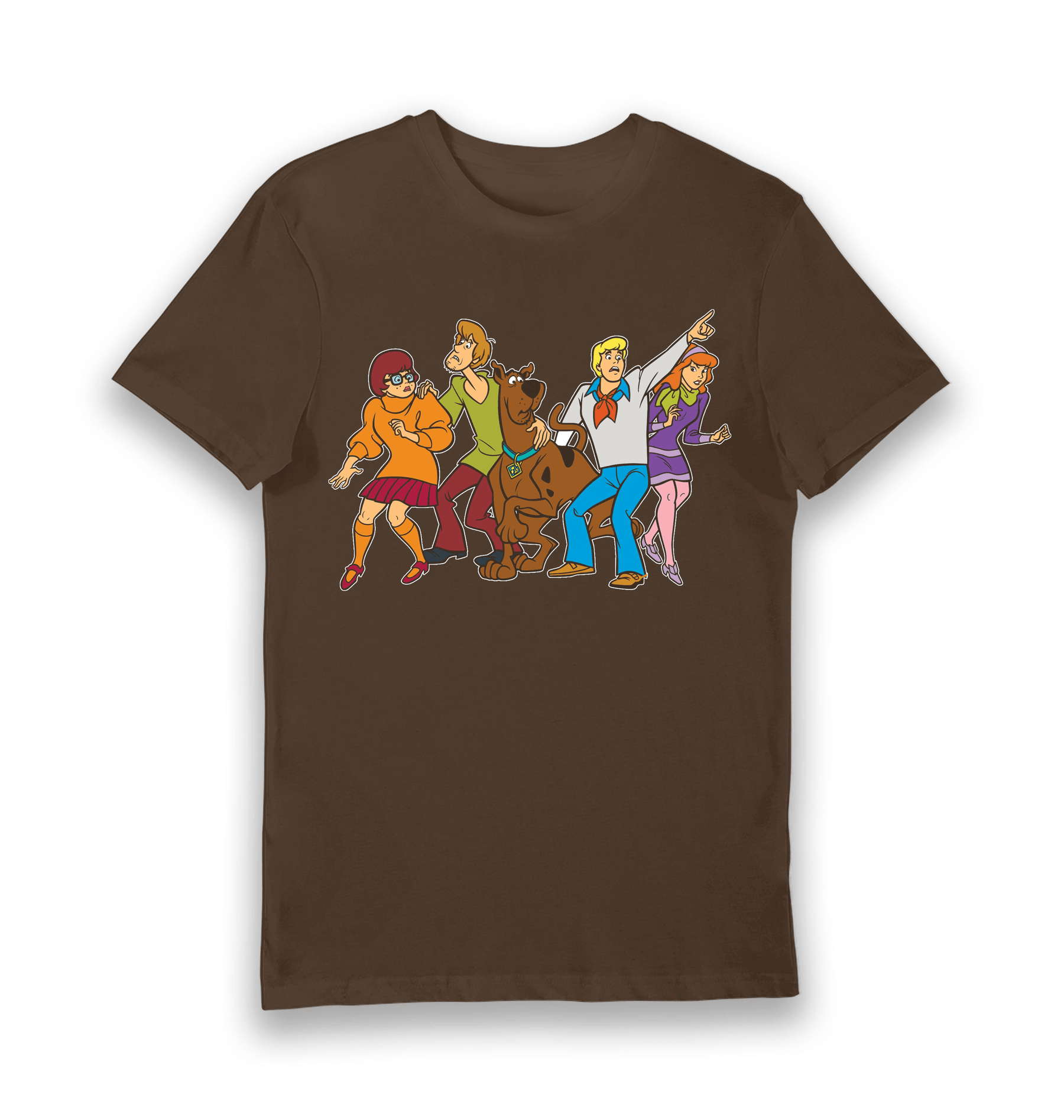 Brown Printed T-shirt Front