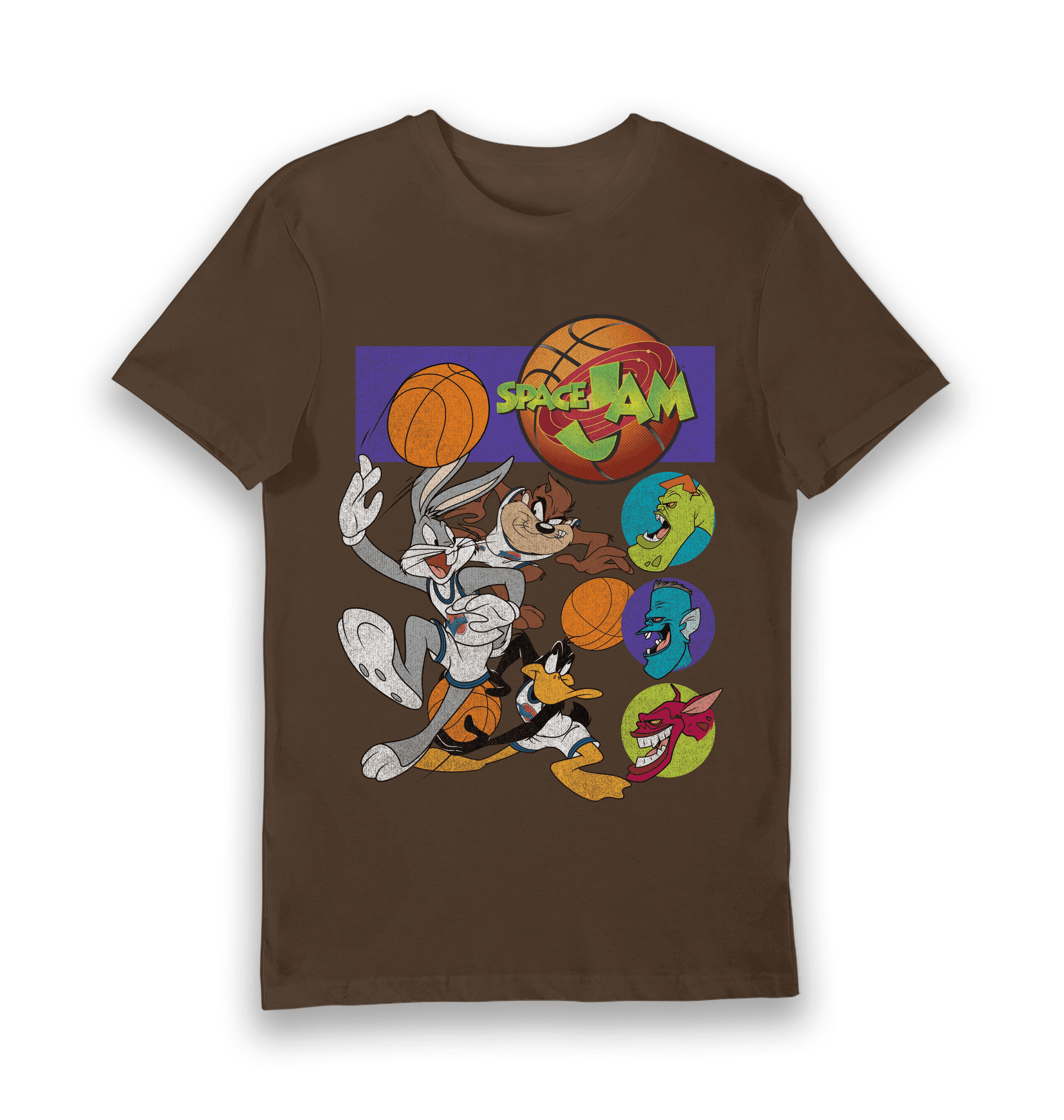 Brown Printed T-shirt Front