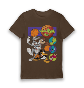 Brown Printed T-shirt Front