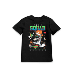 Black Printed Kids T-Shirt Front