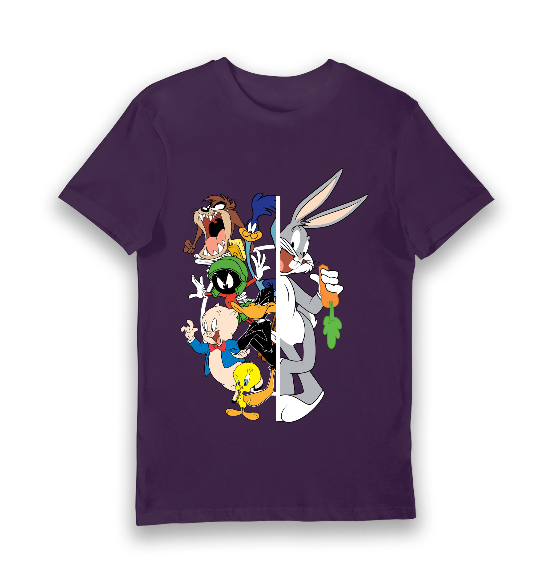 Purple Printed T-shirt Front