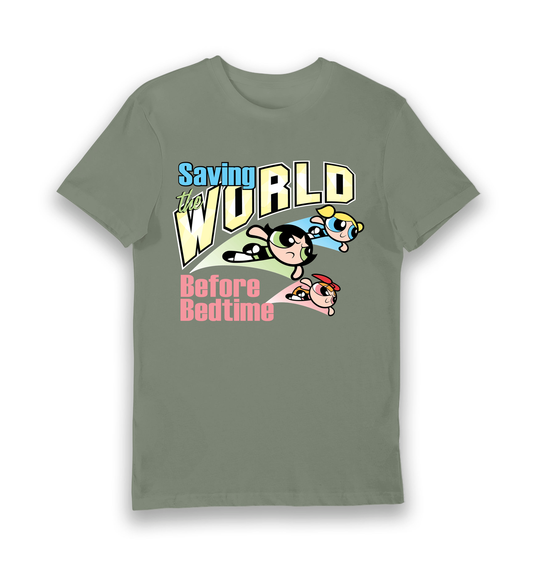 Khaki Printed T-shirt Front