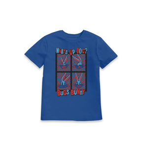 Blue Printed Kids T-Shirt Front