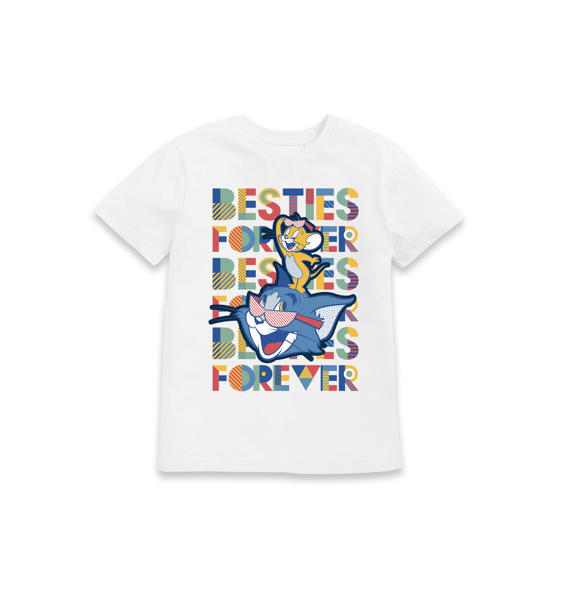 White Printed Kids T-Shirt Front