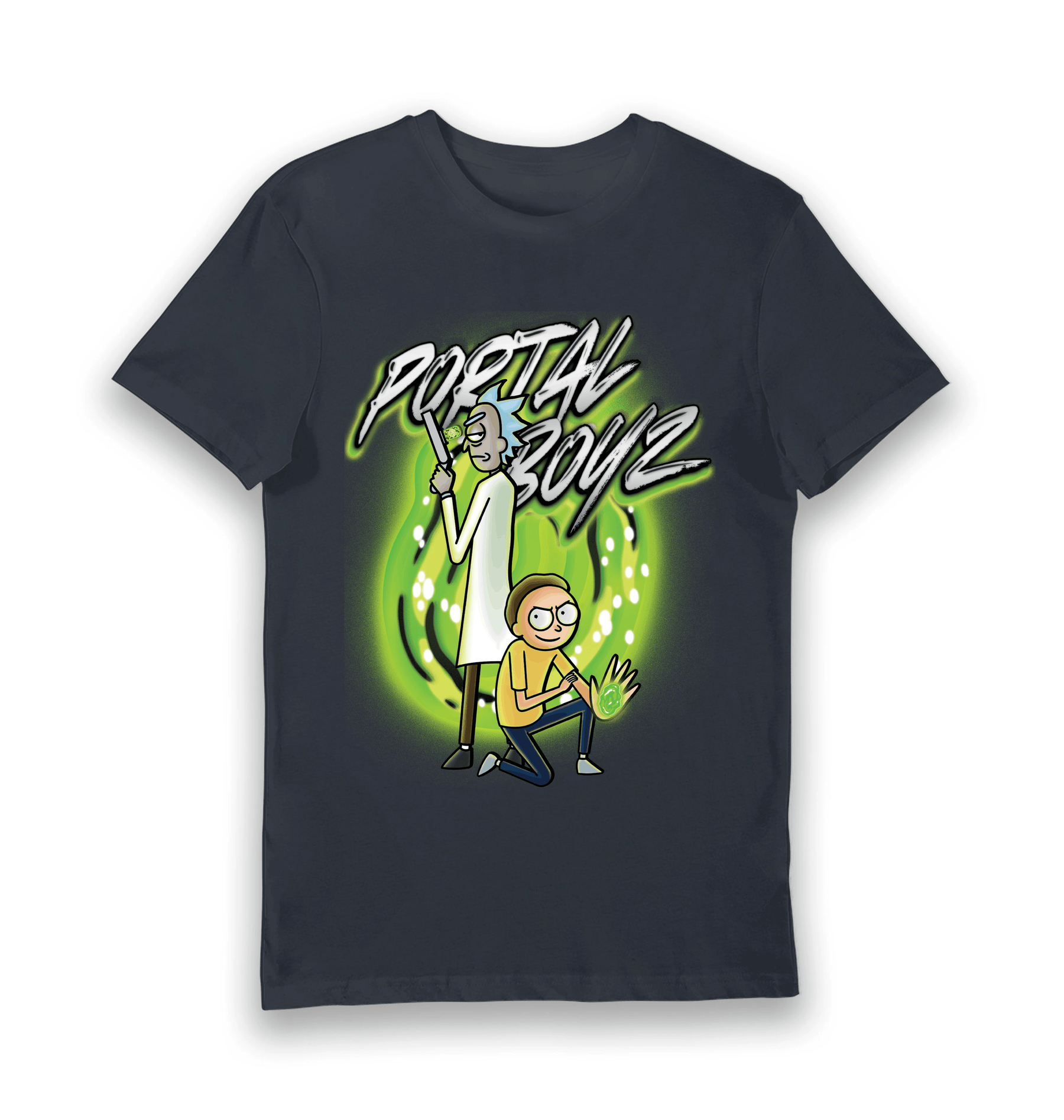 Navy Printed T-shirt Front