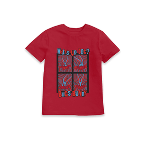Red Printed Kids T-Shirt Front
