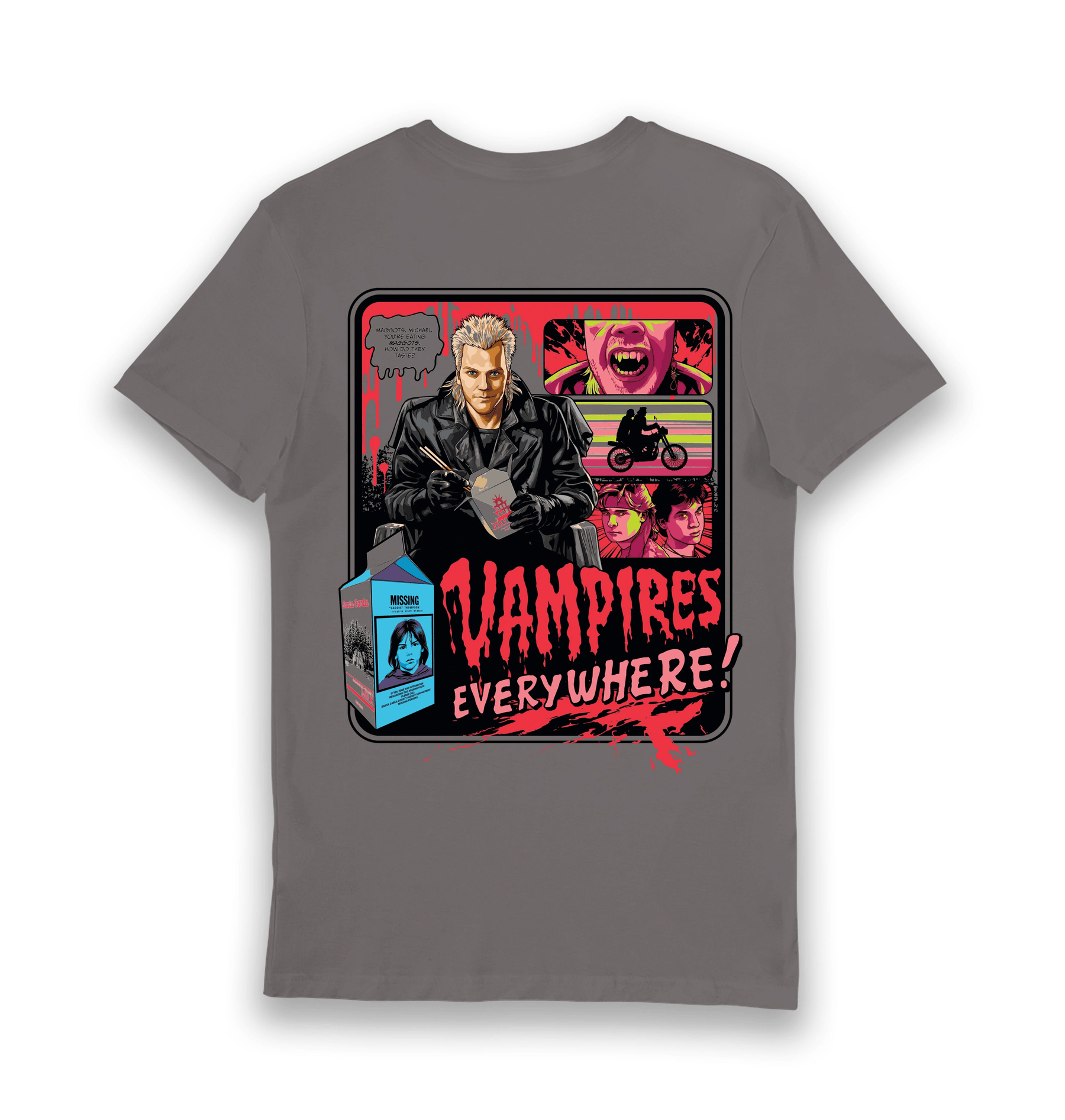 Charcoal Printed T-shirt Back