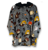 Grey Printed Kids Hoodie Front