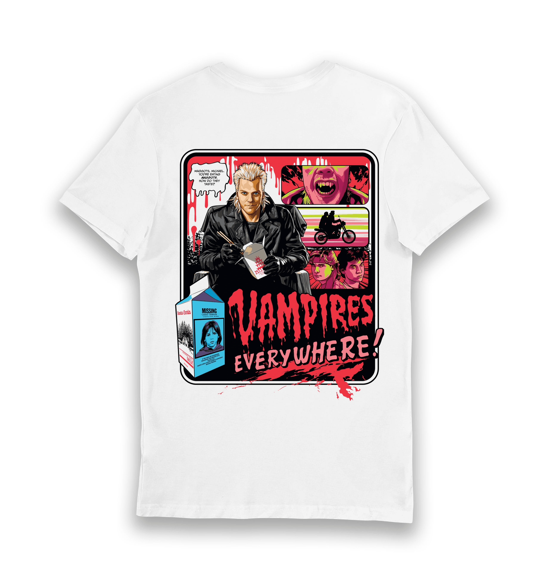 White Printed T-shirt Back