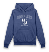 Blue Printed Hoody Front