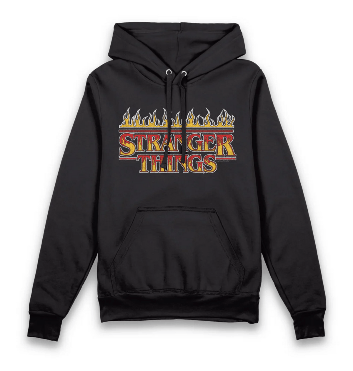 Black Printed Hoody Front