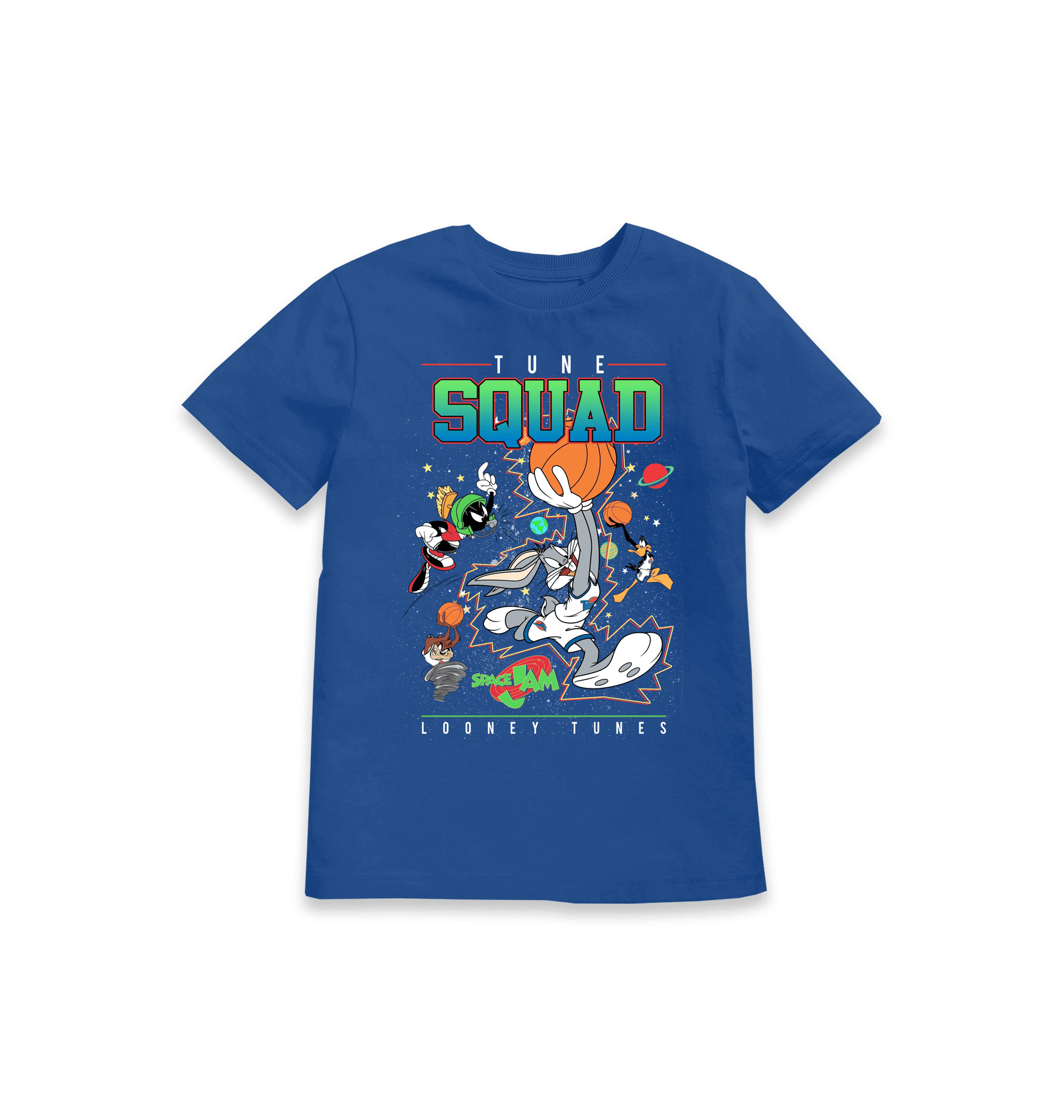 Blue Printed Kids T-Shirt Front