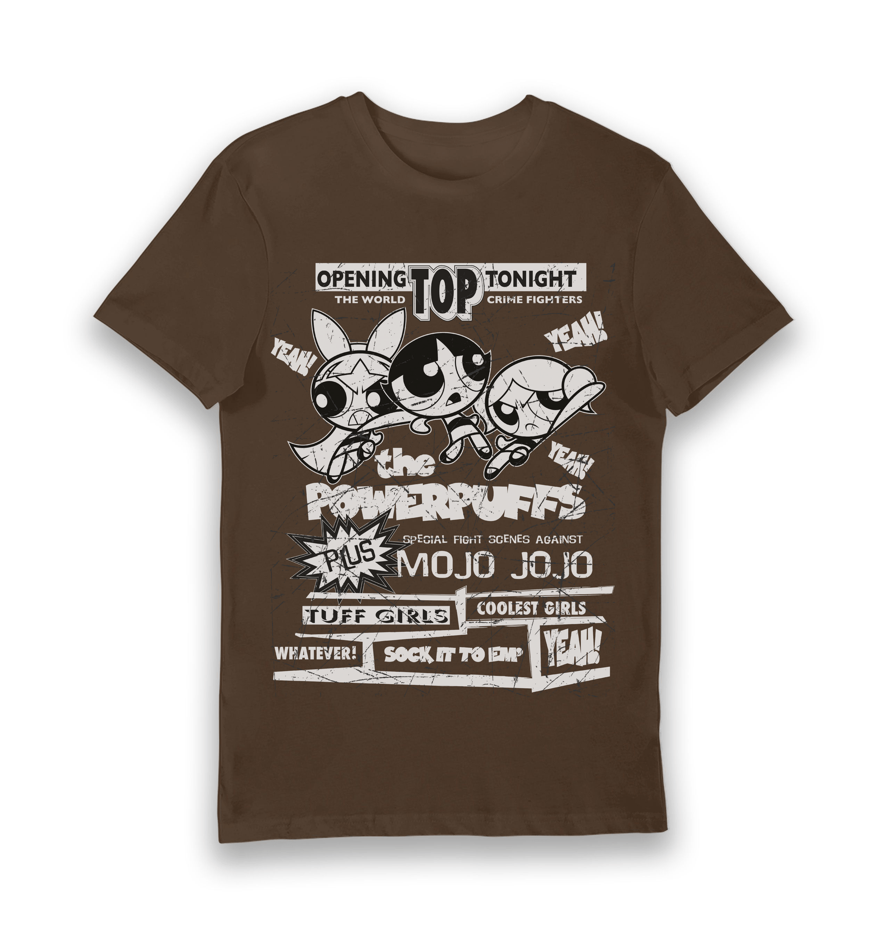 Brown Printed T-shirt Front
