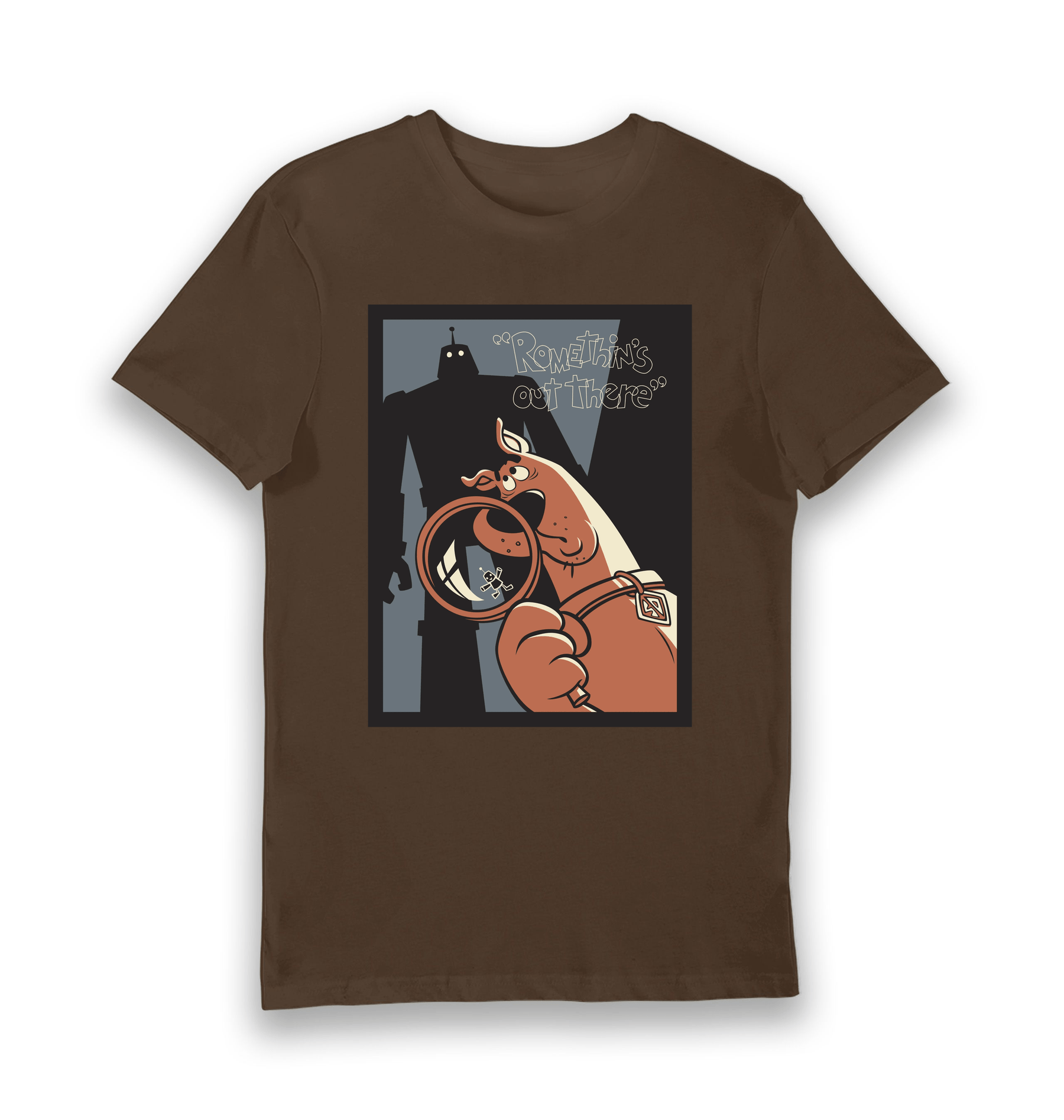 Brown Printed T-shirt Front