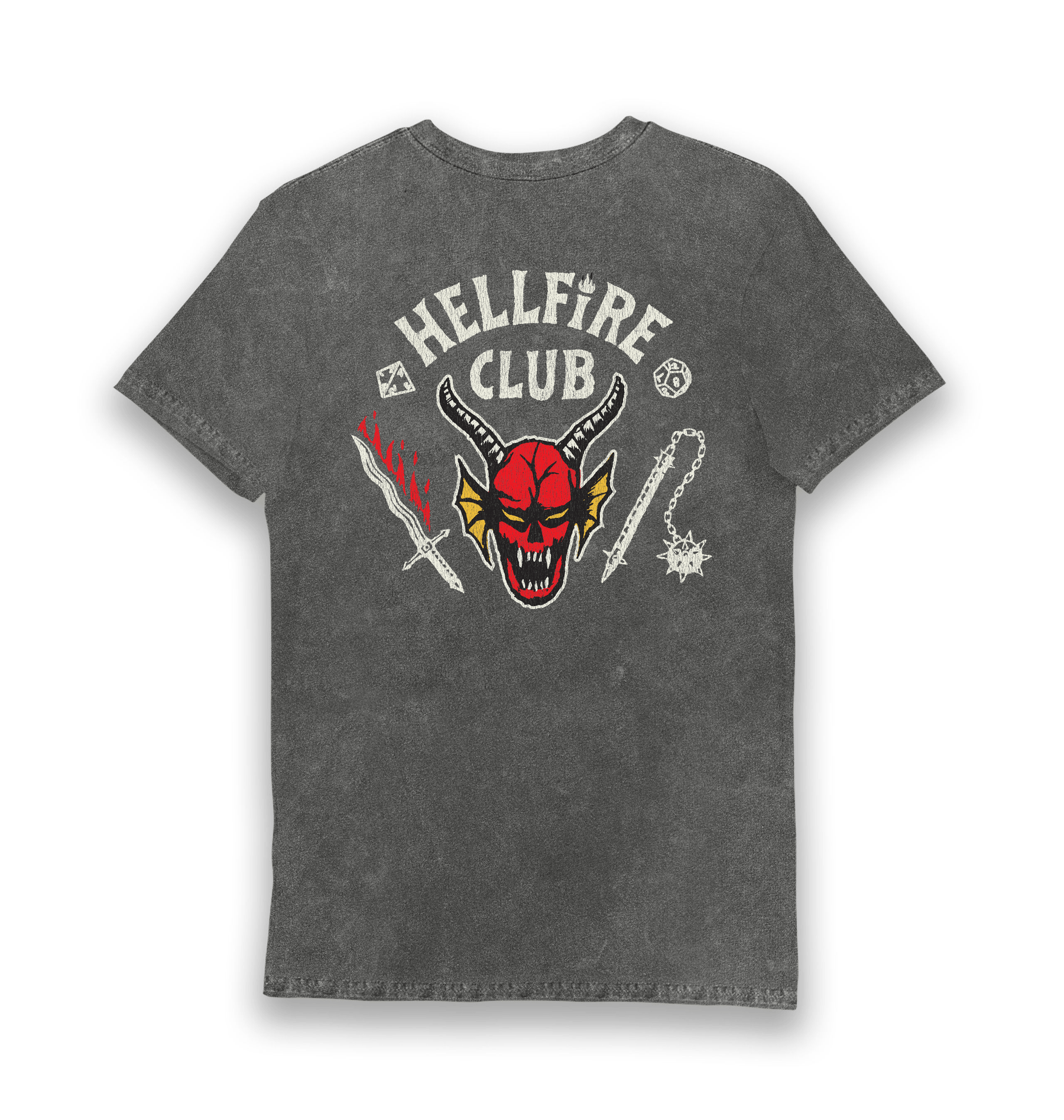 Vintage Grey Printed T-shirt Back