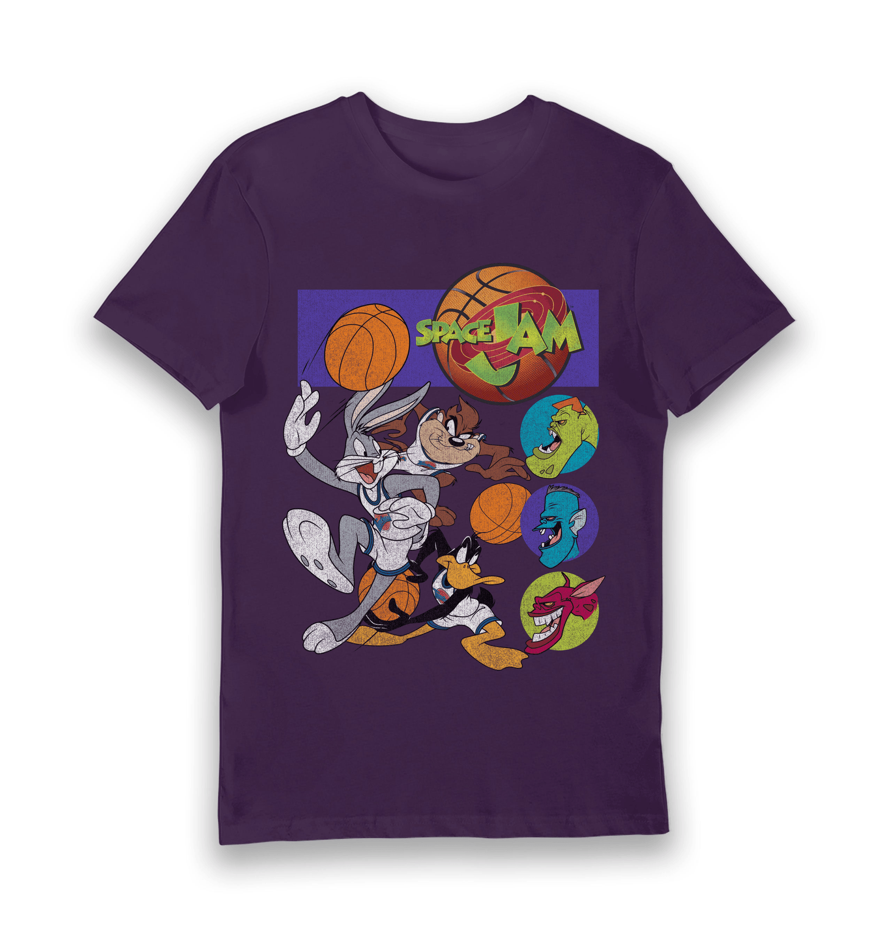 Purple Printed T-shirt Front